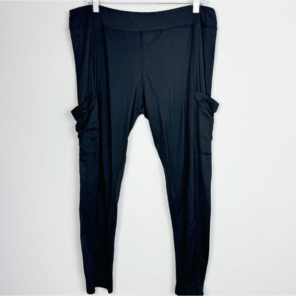 PINK ROSE | Solid Black Pocketed Lounge Leggings Women’s Size X-Large - Picture 1 of 8